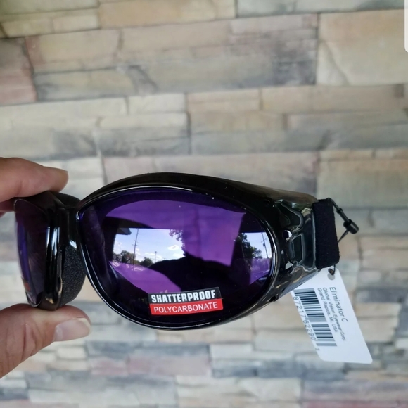 Men Purple Motorcycle Goggles Mini Bike Ride Trike - Picture 10 of 11